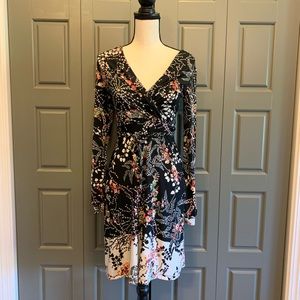 ASOS Warehouse Faux-Wrap Fit & Flare Dress